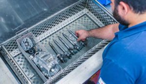 Limpieza por ultrasonidos de inyectores